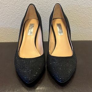 INC Womens Low Heels Black Bedazzled